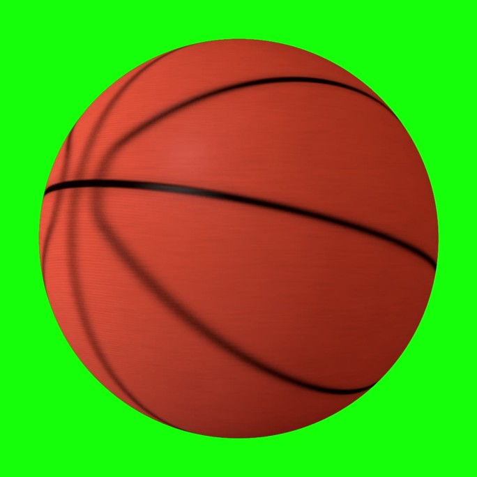 旋转篮球绿幕视频