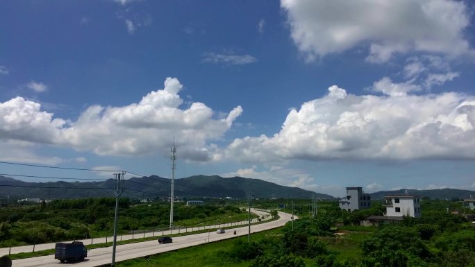 蜿蜒的公路延时乡村公路