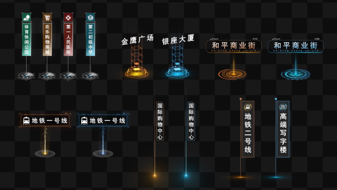 【原创】蓝色科技区位标注工具包