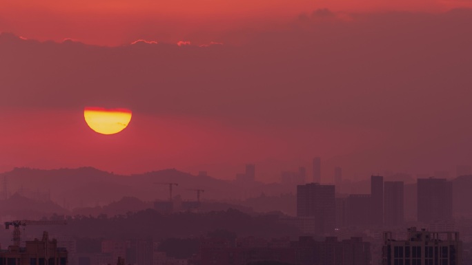 【正版素材】城市日出