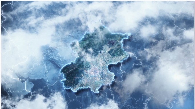 震撼云中俯冲北京三维地图