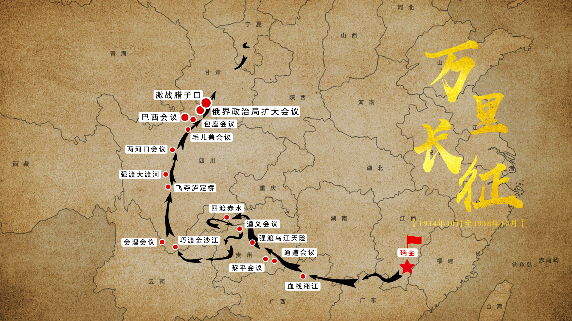 红军长征路线动画-ae模板