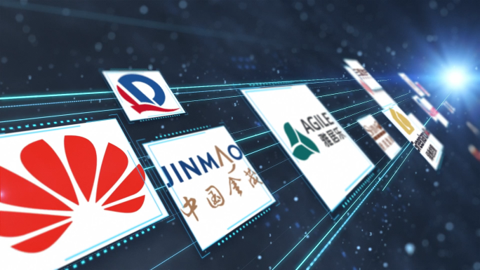 科技logo排列企业公司品牌加盟合作伙伴