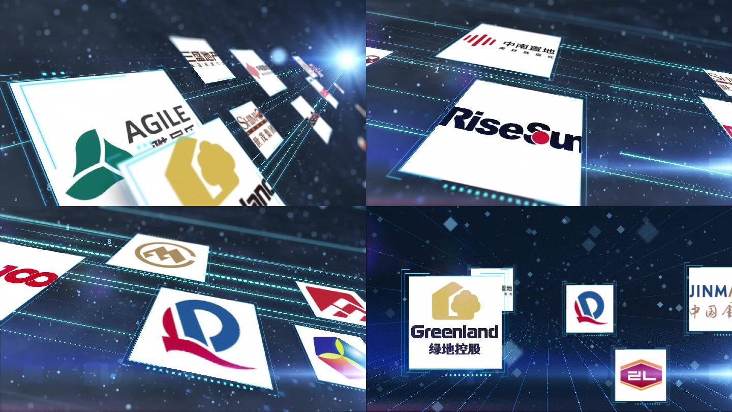 科技logo排列企业公司品牌加盟合作伙伴
