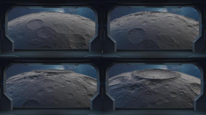 太空中的宇宙飞船视角 3D渲染