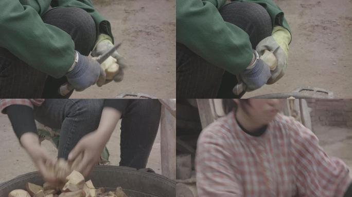 农民挖土豆