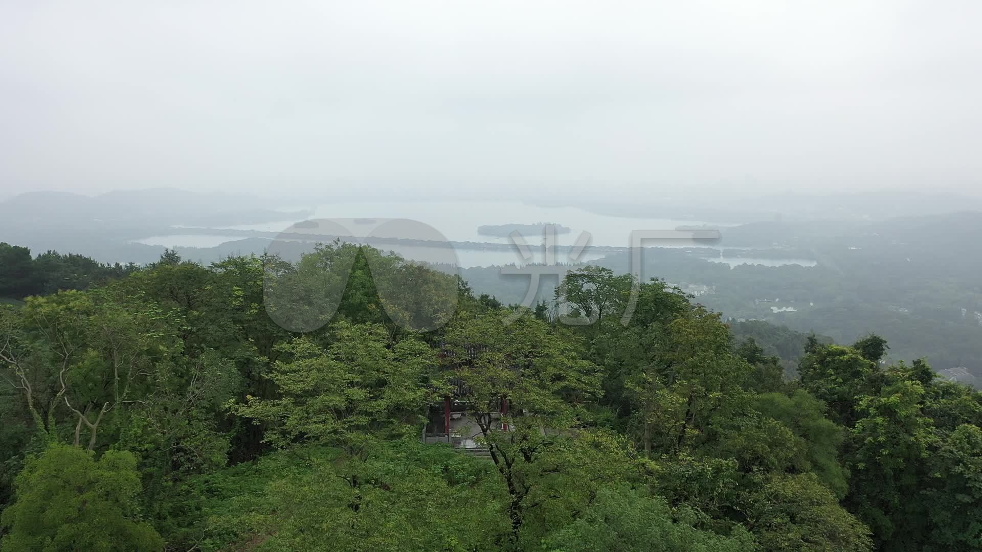 南高峰杭州西湖景区航拍