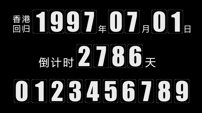 简洁数字字幕条