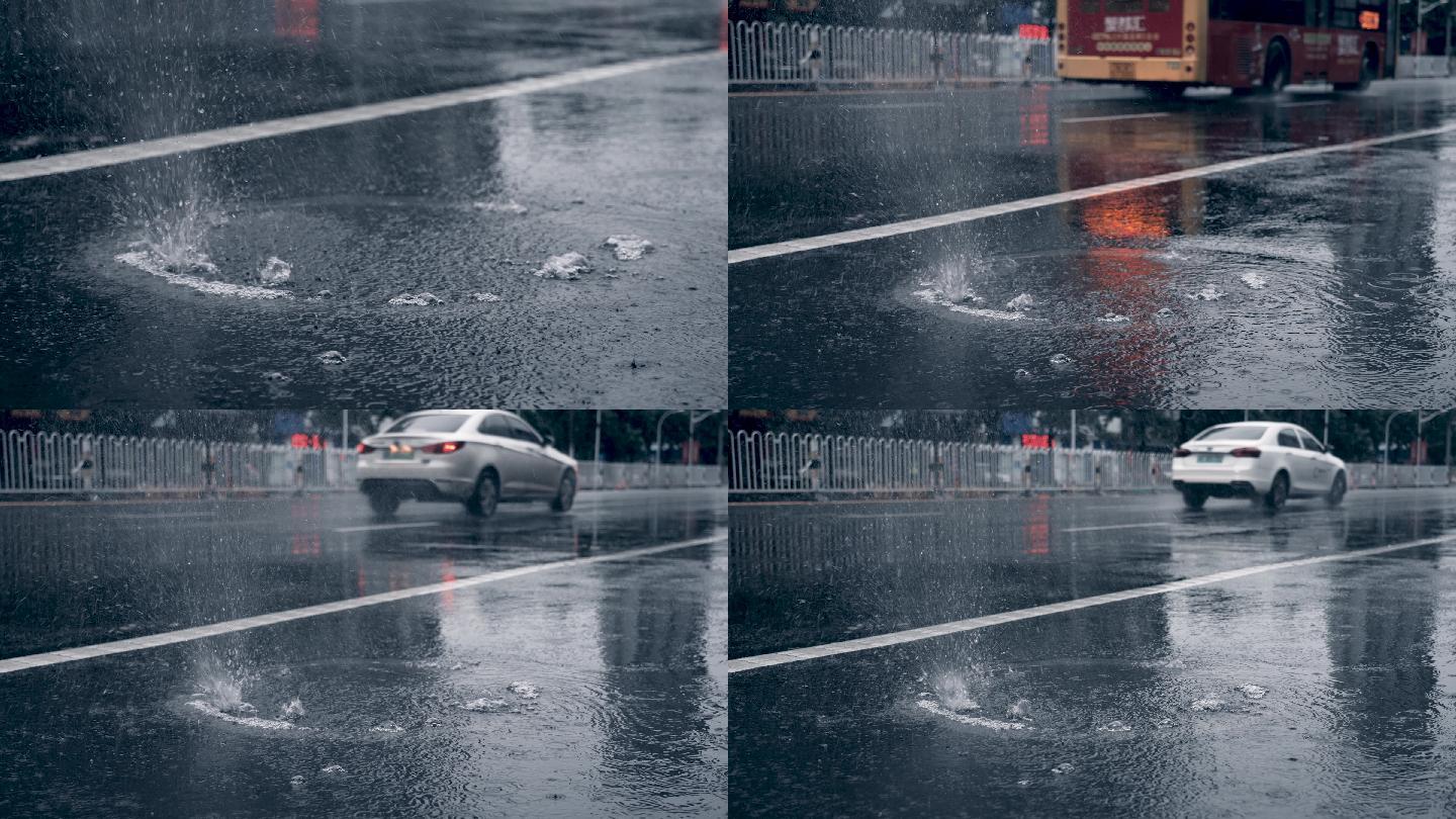 雨季道路-慢镜头