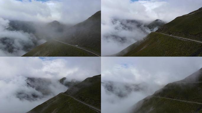 川西高原巴朗山云海盘山公路天路云端公路