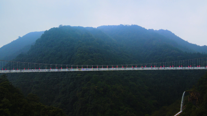 南宝山网红玻璃天桥航拍 4K