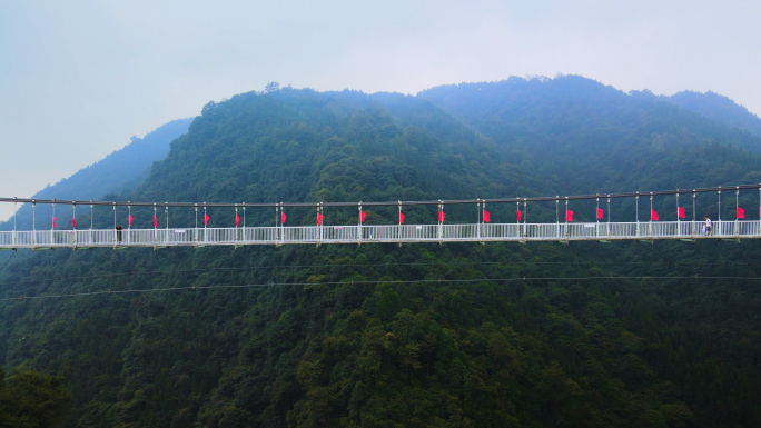 南宝山网红玻璃天桥航拍 4K