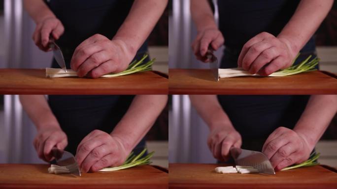 厨师切香葱小葱 (3)