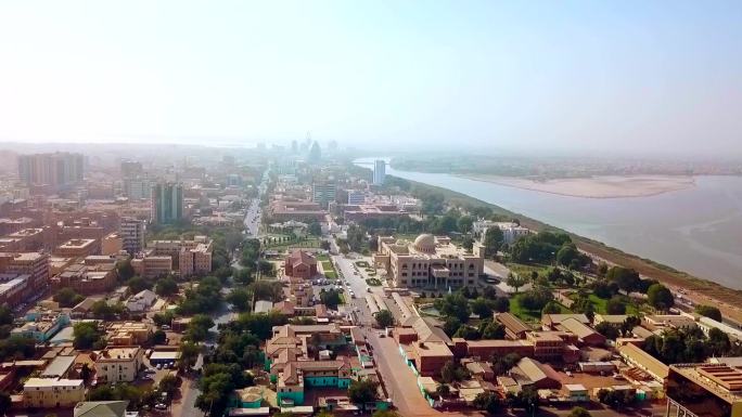 喀土穆-苏丹总统府鸟瞰图