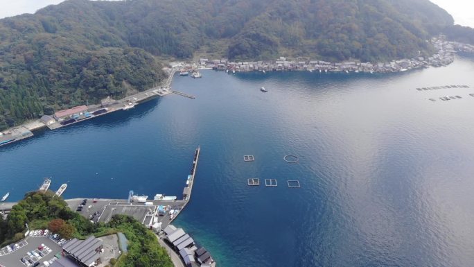 日本最美乡村伊根町舟屋航拍
