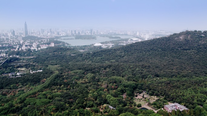 南京夏季紫金山航拍