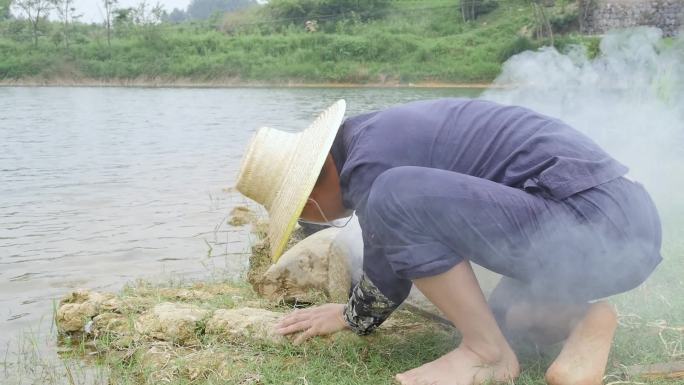 户外郊游野餐：最大乐趣就是自己动手网鱼啦