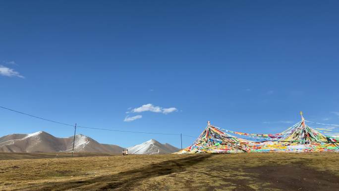 4K高清经幡视频素材大景经幡