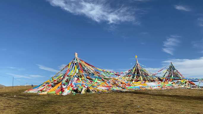 4K高清经幡视频素材大景经幡