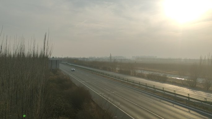 高速公路视频素材邱县大广高速汽车货车运输