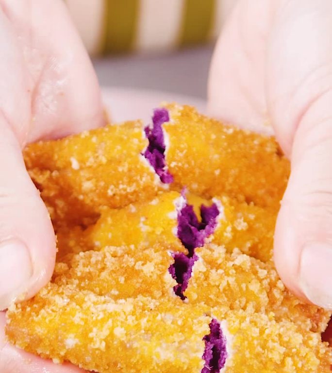 炸油香酥紫薯条
