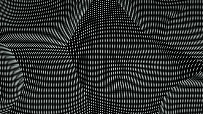 【4K时尚背景】黑白炫酷3D几何创意图形