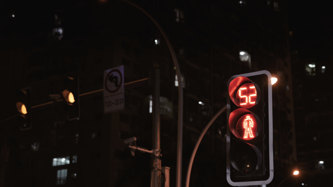 4k 十字路口 红绿灯 特写 交通信号灯