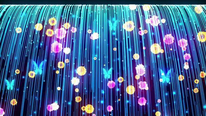 teamlab 蝴蝶瀑布 花海