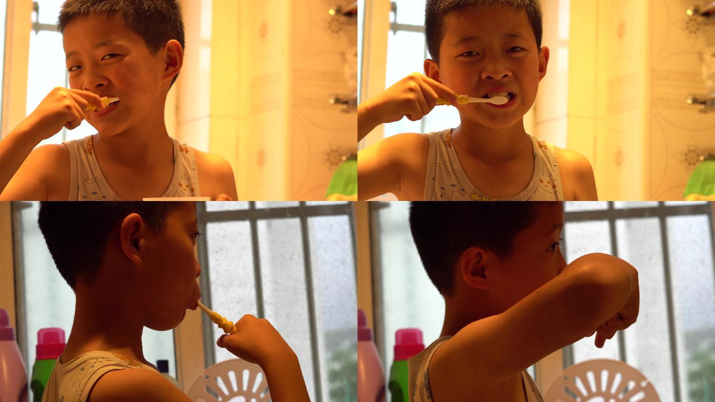 小孩刷牙洗漱