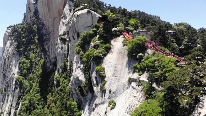 华山东峰航拍原素材