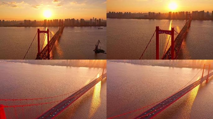 【航拍】武汉鹦鹉洲长江大桥03