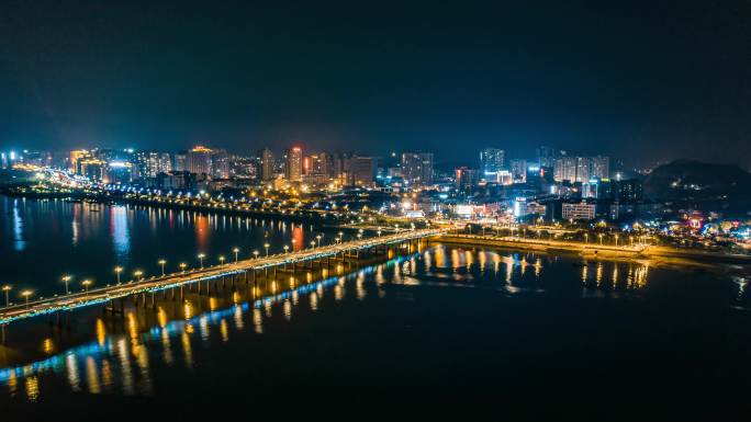 防城港海湾大桥夜景延时