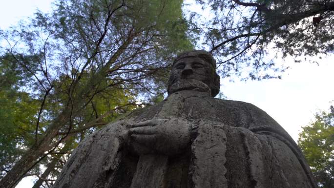 南京钟山风景区明孝陵航拍