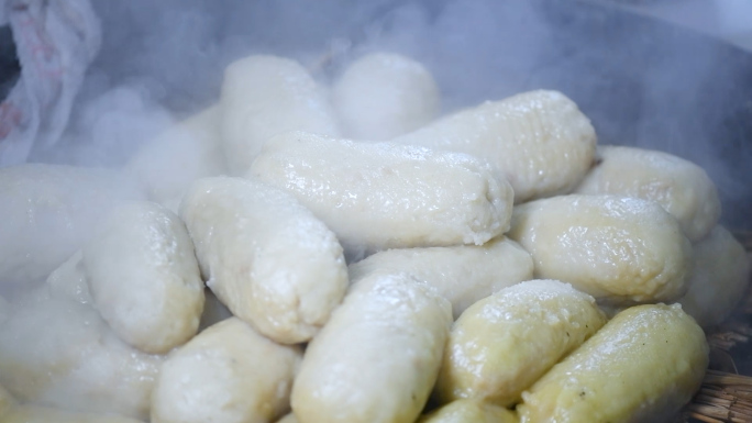 四川特色美食米豆腐制作过程