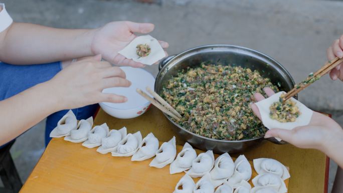 4K包饺子特写