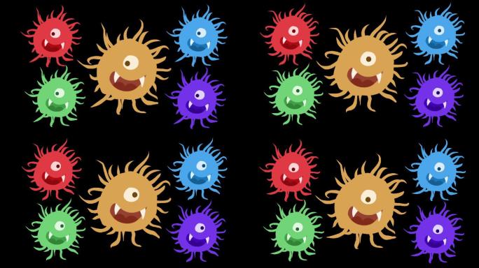 细菌病毒微生物MG动画元素