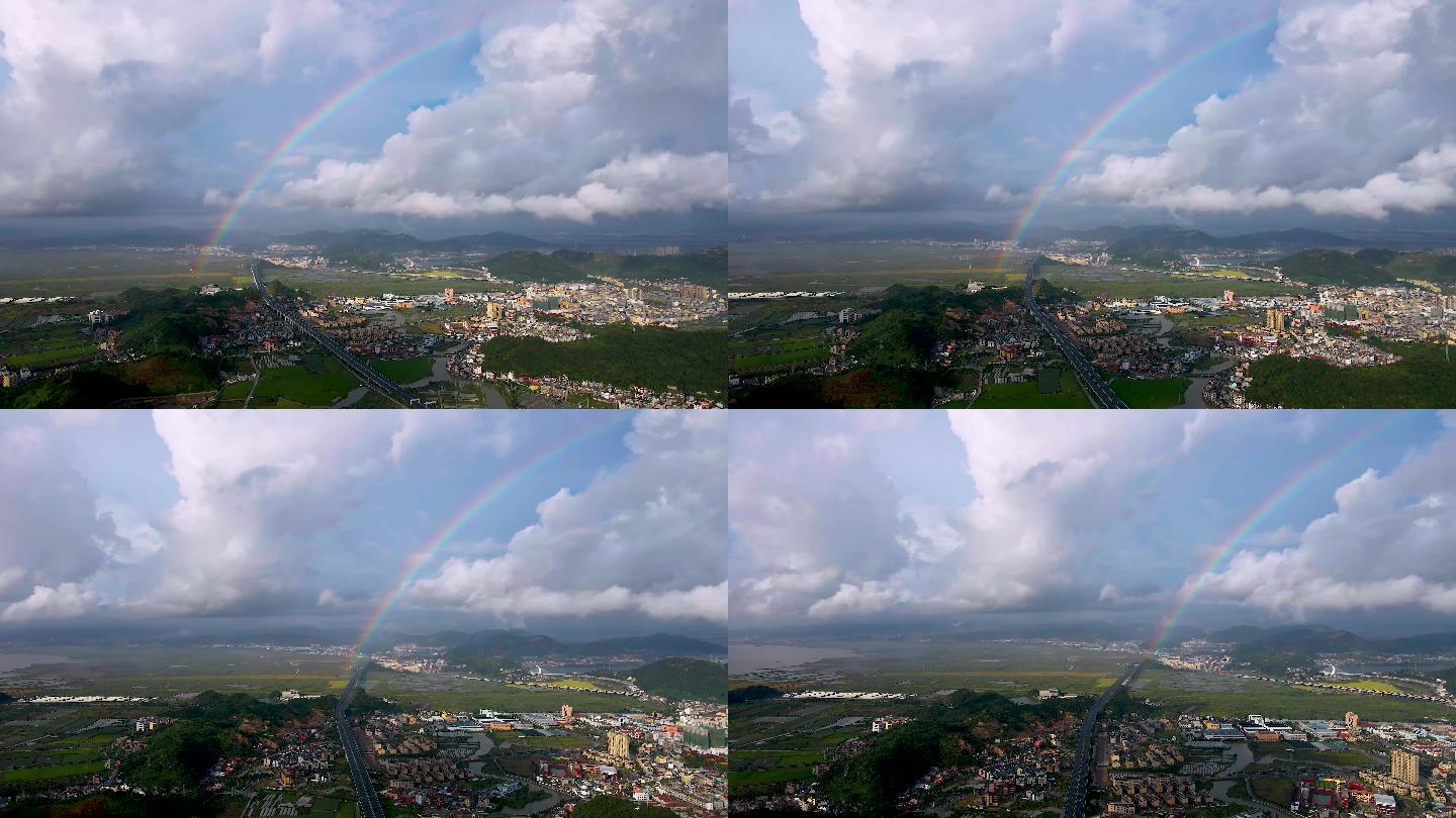 彩虹60帧4K航拍视频 玉环市
