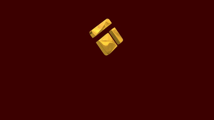 泰康人寿 logo 旋转  金色 带通道