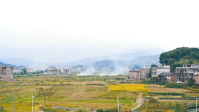 唯美乡村景象农村人们生活场景4k视频素材