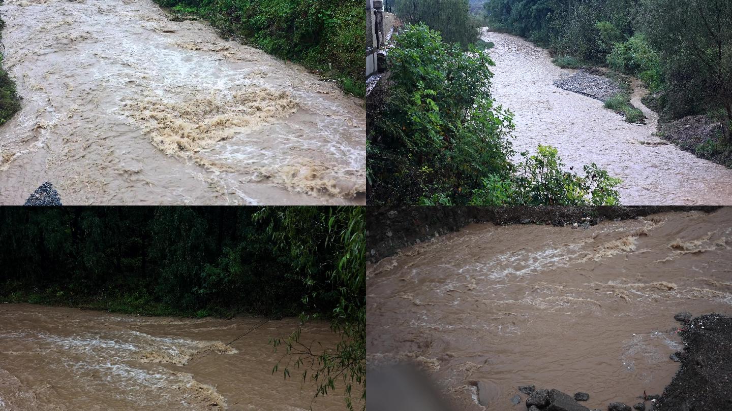 农村河道洪水泛滥