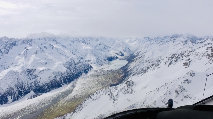 新西兰库克山 直升机航拍
