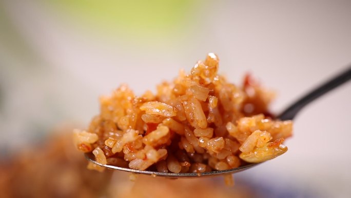 扁豆排骨肉汤拌饭米饭 (1)