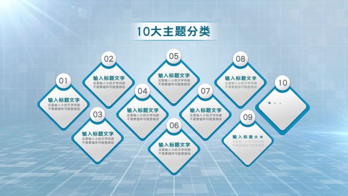 十大类十个方面10个分支十个板块10商务