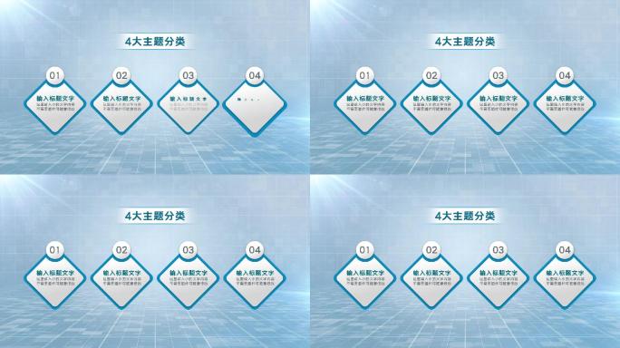 四大类4个方面4个分支四个板块4商务