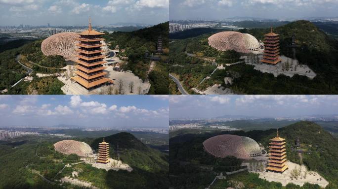 南京牛首山4k航拍素材