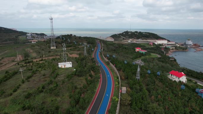 山东荣成成山头的音乐公路航拍4K