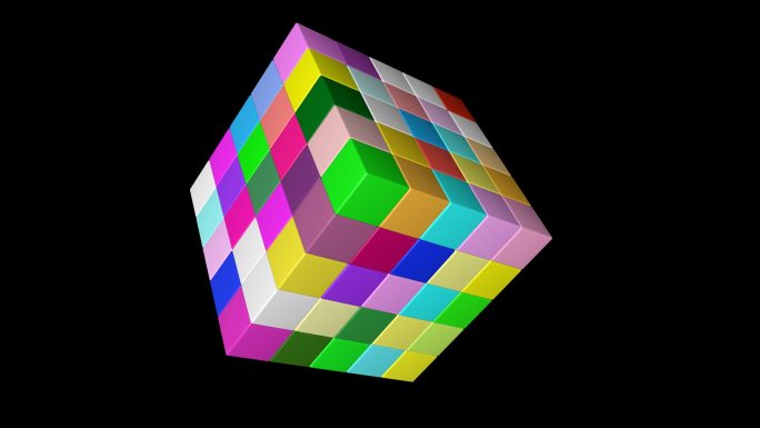 彩色魔方立方体