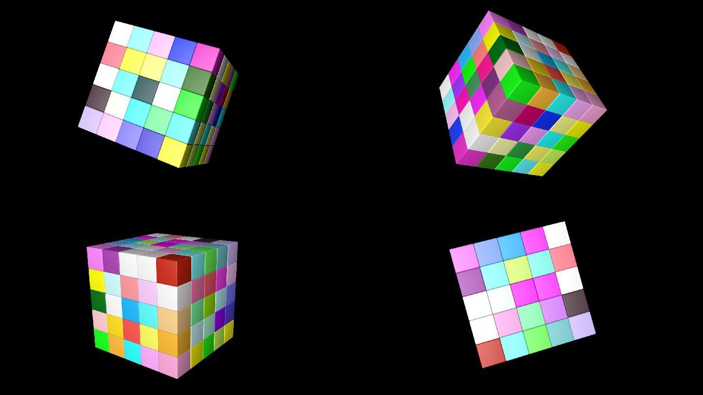 彩色魔方立方体