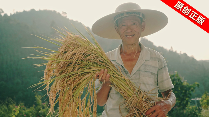 农民纯朴的笑容