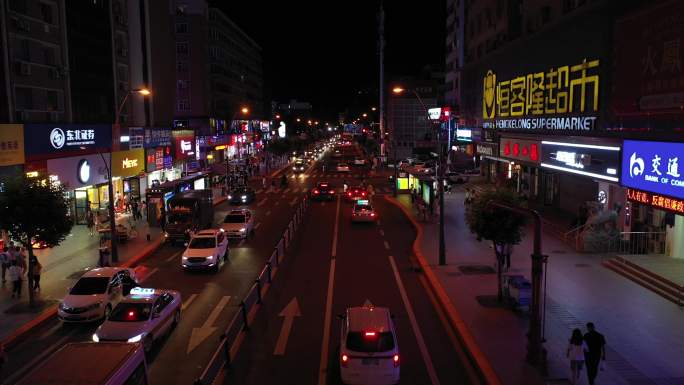 长春桂林路夜景航拍